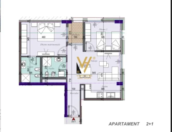 Tirane, shitet apartament 2+1+Ballkon Kati 6, 100 m² 132.500 € (ISH DOGANA)