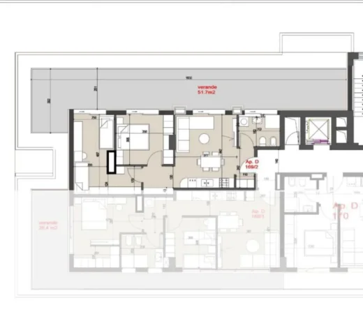 Tirane, shitet apartament 2+1+Ballkon Kati 4, 77 m² 93.000 € (Univers City)