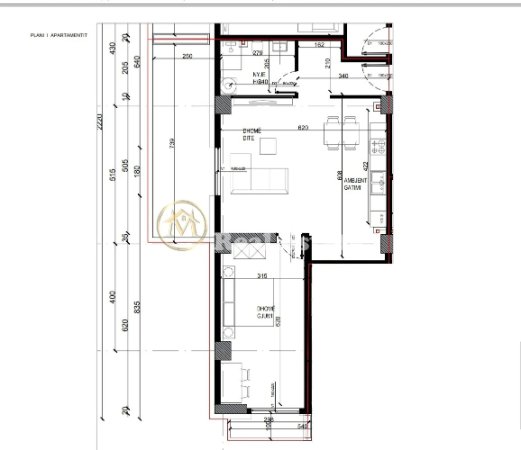 Tirane, shes apartament 1+1 Kati 2, 110 m² 154.980 € (Fusha Aviacionit)