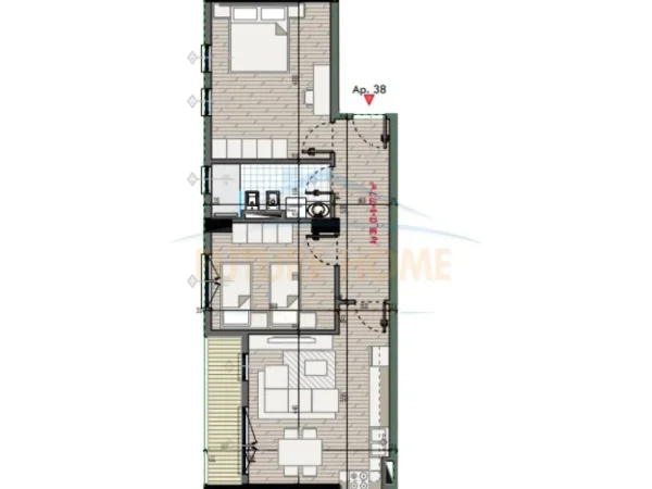 Tirane, shitet apartament 2+1 Kati 5, 92 m² 10.000.000 € 