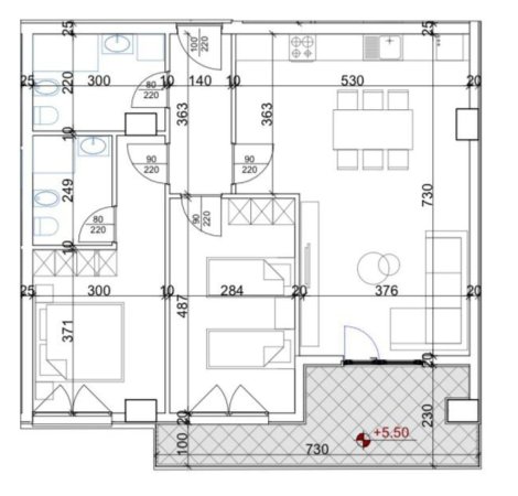 Tirane, shes apartament 1+1 Kati 3, 117 m² 188.000 € (dritan hoxha)