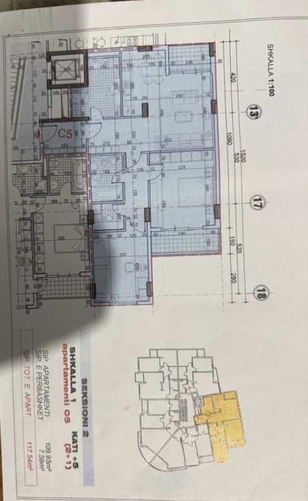 Tirane, shitet apartament 2+1+Ballkon Kati 5, 118 m² 141.000 € (Astir Prane Bar Sorriso)