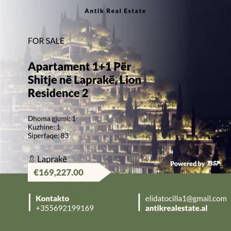 Tirane, shitet apartament 1+1 Kati 11, 82 m² 169.227 € 