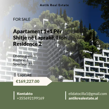 Tirane, shitet apartament 1+1 Kati 11, 82 m² 169.227 € 