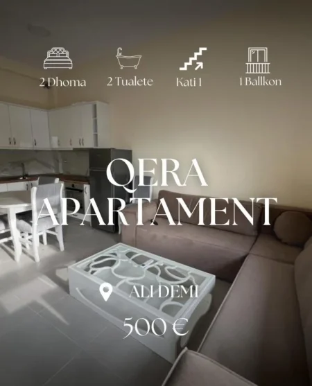 Tirane, jepet me qera apartament 2+1+Aneks+Ballkon Kati 2, 500 € (ali demi)