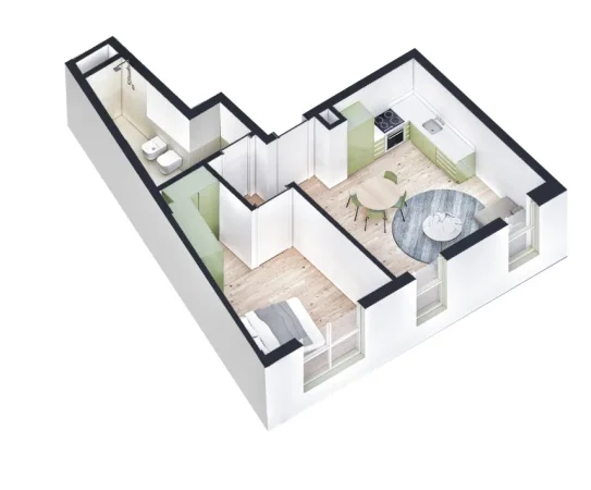 Tirane, shitet apartament 1+1 Kati 2, 69 m² 104.000 € (Rr.Pasho Hysa)