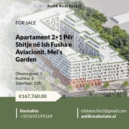 Tirane, shitet apartament 2+1+Ballkon Kati 4, 177 m² 167.760 € 