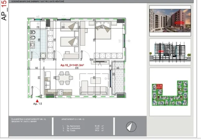 Tirane, shitet apartament 2+1+Ballkon Kati 2, 95 m² 89.600 € (Paskuqan , rr, Azem Galica)