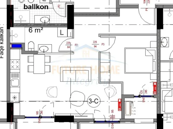 Tirane, shitet apartament 1+1+Ballkon Kati 10, 115.000 € (Kompleksi Golden Park 3)
