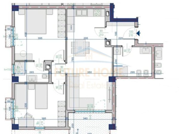 Tirane, shitet apartament 2+1 Kati 6, 106 m² 116.149 € 