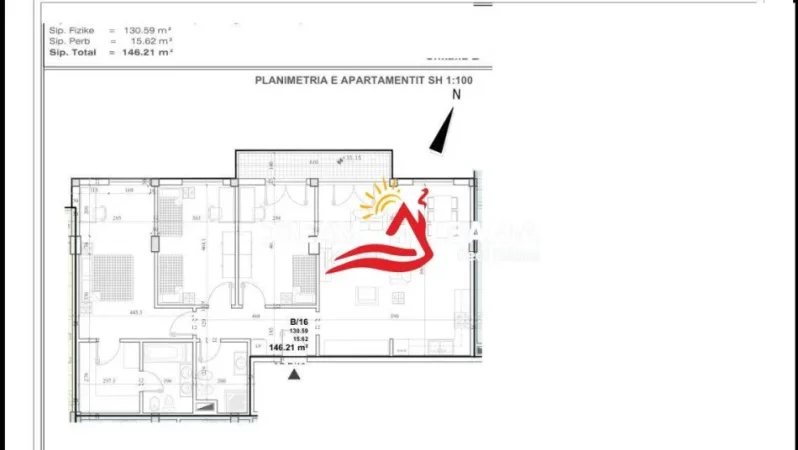 Tirane, jepet me qera zyre , 135 m² 1.300 € 