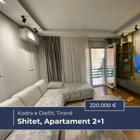 Tirane, shitet apartament 2+1 Kati 4, 102 m² 220.000 € (Kodra e Diellit)