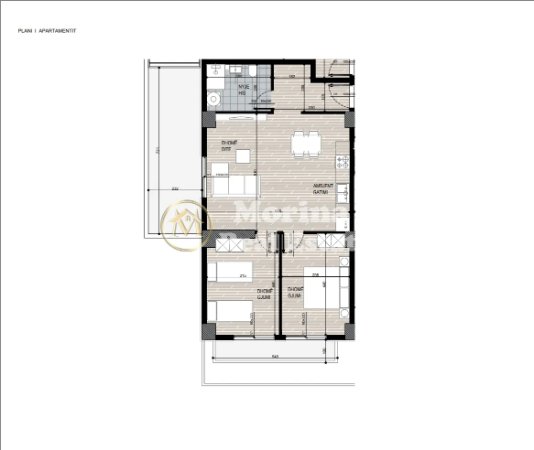 Tirane, shes apartament 2+1 Kati 5, 120 m² 170.000 € (Fusha Aviacionit)