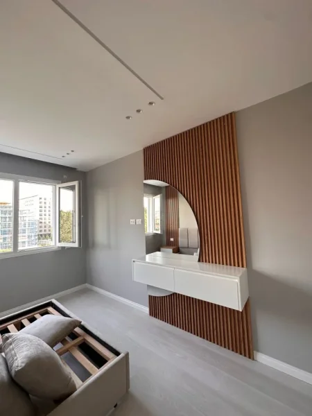 Tirane, jepet me qera apartament 1+1+Ballkon Kati 5, 75 m² 600 € (River Residence, Astir Prane Unazes)