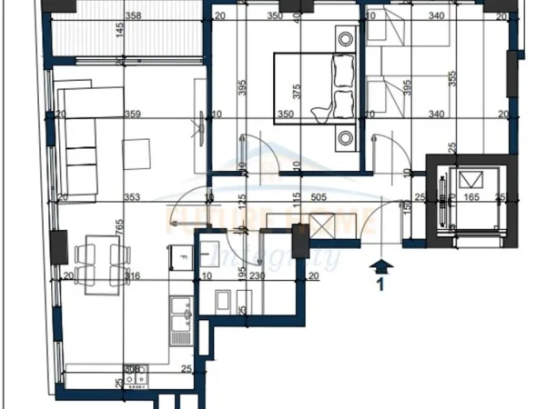 Tirane, shitet apartament 2+1 Kati 1, 93 m² 213900 €