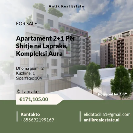 Tirane, shitet apartament 2+1 , 103 m² 171.105 € 