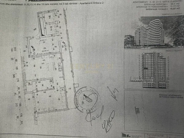 Tirane, shes apartament 1+1 Kati 6, 77 m² 169.000 € (corner residence)