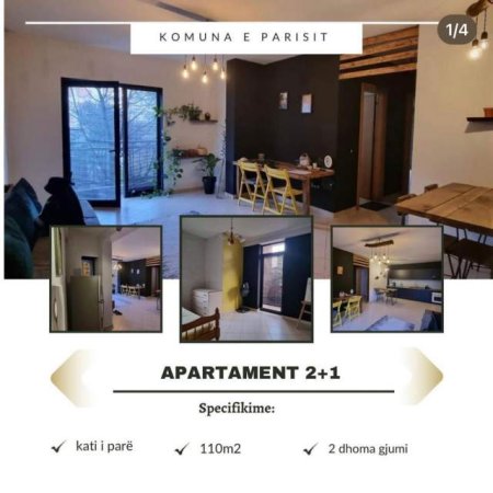 Tirane, jepet me qera apartament 2+1 Kati 1, 110 m² 450 Euro