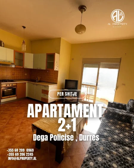 Durres, shitet apartament 2+1+Ballkon Kati 5, 145.000 € 