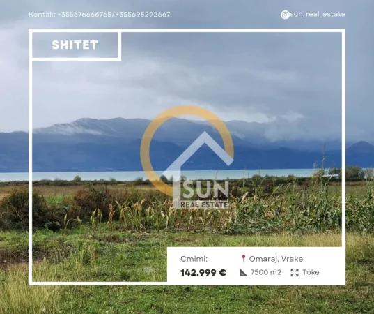 Shkoder, shitet toke , 7.500 m² 142.999 € (OMARAJ, VRAKE)