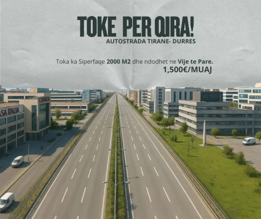 Tirane, jepet me qera toke , 2.000 m² (Autostrada Tirane-Durres)