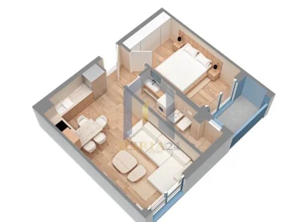 Tirane, shes apartament 1+1+Ballkon Kati 3, 60 m² 88.000 € 