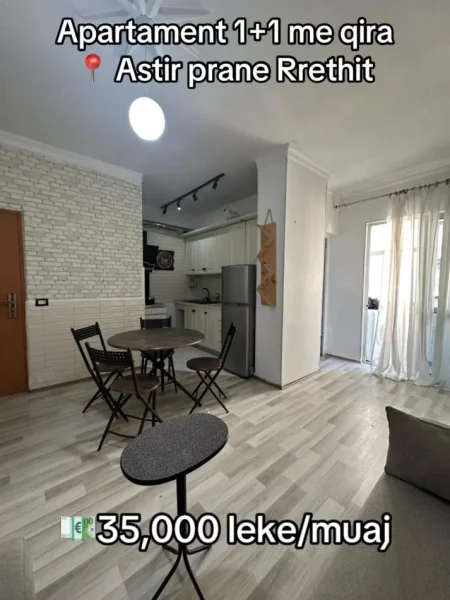 Tirane, jepet me qera apartament 1+1+Ballkon Kati 4, 60 m² 350 € (Rruga Tom Plezha)