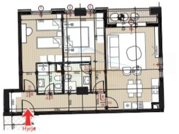 Tirane, shitet apartament 2+1 Kati 6, 104 m² 146.900 € 