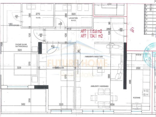 Tirane, shitet apartament 2+1 Kati 3, 134 m² 20.115.000 € 