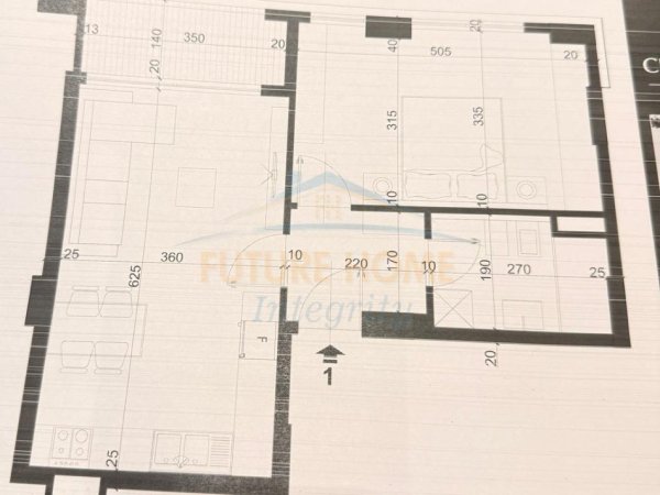 Tirane, shitet apartament 1+1 Kati 5, 71 m² 155.100 € 