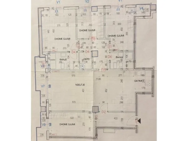 Tirane, jepet me qera apartament 4+1 Kati 1, 170 m² 2.000 € (Rr.Eshref Frasheri)