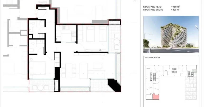 Tirane, shitet apartament 2+1+Ballkon Kati 16, 120 m² 216.000 € (LION PARK 2)