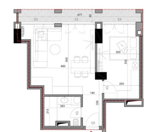 Tirane, shitet apartament 1+1 Kati 2, 74 m² 103.600 Euro (Shkolla e Kuqe)