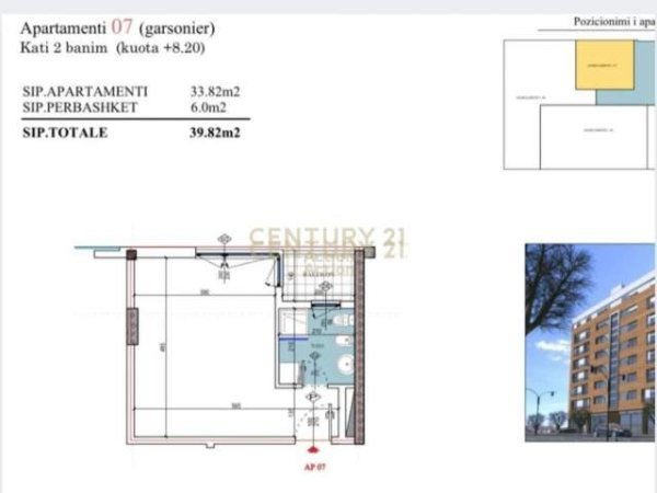Tirane, shitet garsonier Kati 2, 38 m² 54.000 Euro (Don Bosko)