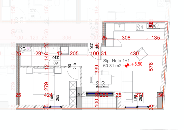 Tirane, Liste me oferta apartament 1+1+Ballkon Kati 3, 94.265 € (Kompleksi Turdiu)