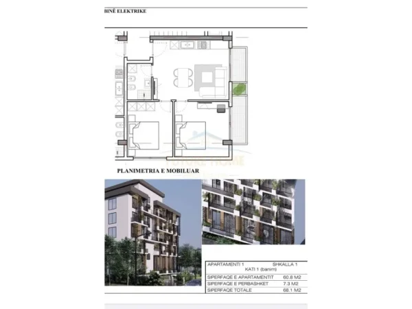 Durres, shitet apartament 2+1 , 68 m² 7.831.500 € 