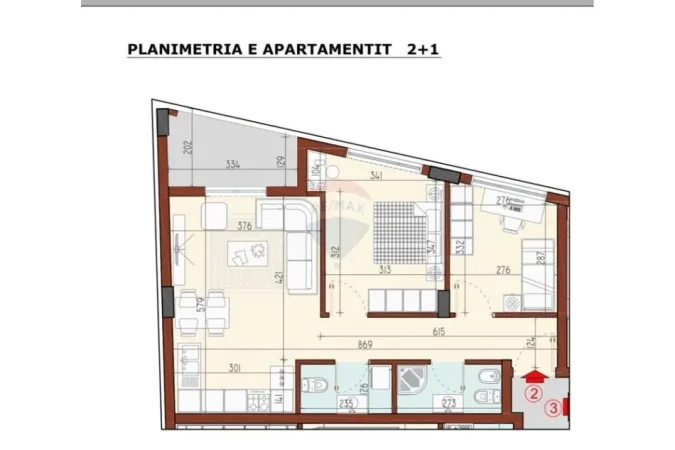 Tirane, shitet apartament 2+1 Kati 3, 78 m² 210.000 € (Frosina Plaku)