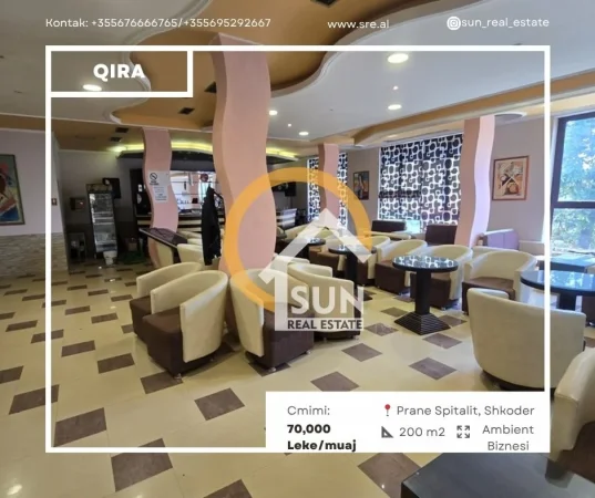 Shkoder, jepet me qera ambjent biznesi Kati 2, 200 m² (RR. KOLE HEQIMI)