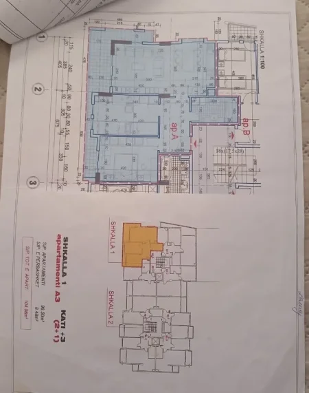 Tirane, shitet apartament 2+1+Ballkon Kati 1, 105 m² 126.000 € (Astir Prane Nela 5 Me Hipoteke)