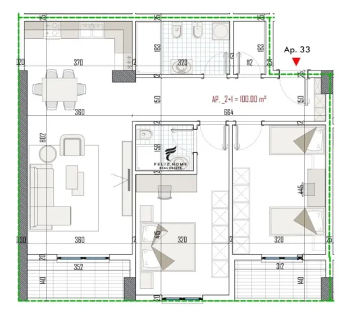 Tirane, shitet apartament 2+1+Ballkon Kati 4, 116 m² 105.000 € (PASKUQAN)