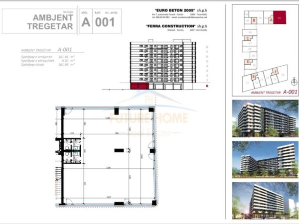 Tirane, shitet ambjent biznesi Kati 0, 162 m² 685.000 € 