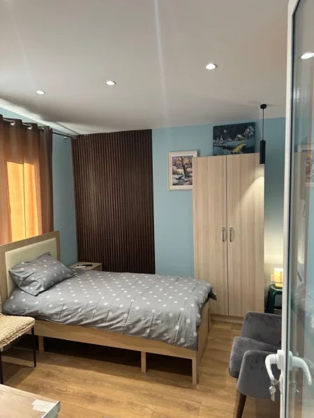 Tirane, jepet me qera apartament 1+1+Ballkon Kati 4, 650 € (Pazari i Ri)