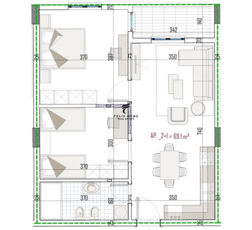 Tirane, shitet apartament 2+1+Ballkon Kati 4, 80 m² 73.000 € (PASKUQAN)