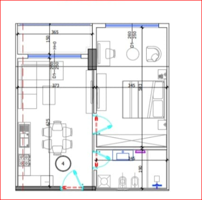 Durres, shitet apartament 1+1+Ballkon Kati 1, 73 m² 91.700 € (Liburnia Residence)