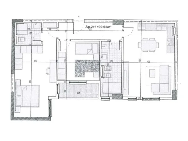 Tirane, shitet apartament 2+1 Kati 5, 90 m² 104.010 € (Ringside, Rruga Lidhja e Prizrenit, Paskuqan)