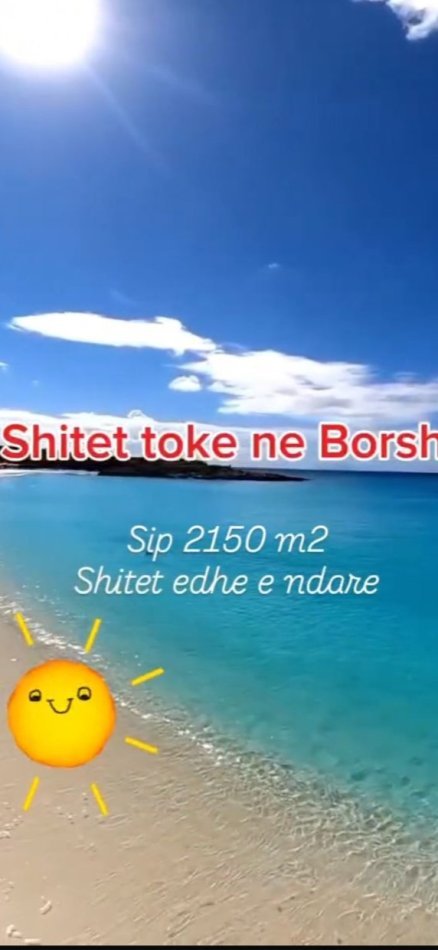 Borsh, shitet toke ne bregdet , 1.000 m² (borsh)