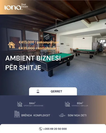 Qerret, shitet biznes (50 m larg detit)