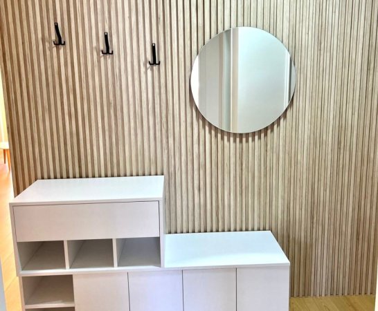 Shitet: 2+1+2wc & 2 Ballkone 📍Golem - Kompleksi Freskia || 100 m larg detit!! Super e Mobiluar (148,000€)