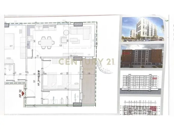 Tirane, shes apartament 1+1 , 107 m² 80.500 € (Kamez)