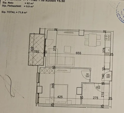 Tirane, shitet apartament 1+1 Kati 2, 72 m² 129.000 € (kompleksi aura)
